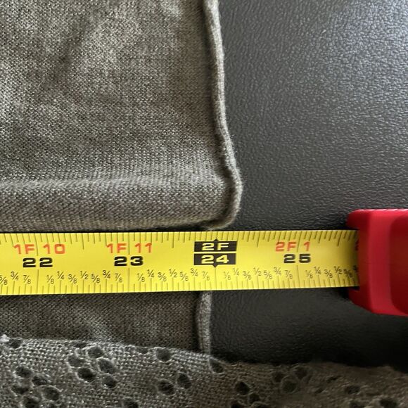 Subtle Luxury Open Front Draped Eyelet Flare Sleeve Cashmere Cardigan SZ M - Picture 10 of 10